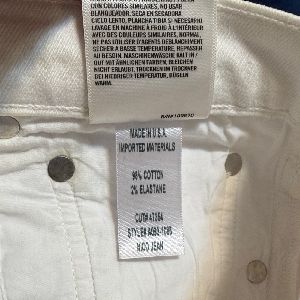 AGOLDE Nico High Rise White Jeans 27 - Picture 8 of 8